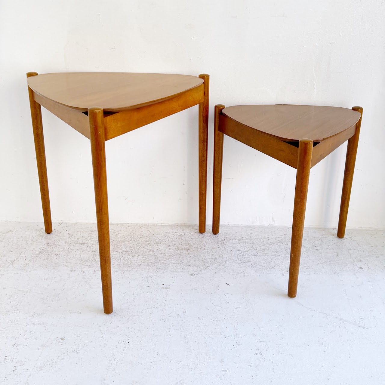 West Elm Retro Tripod Nesting Table Pair