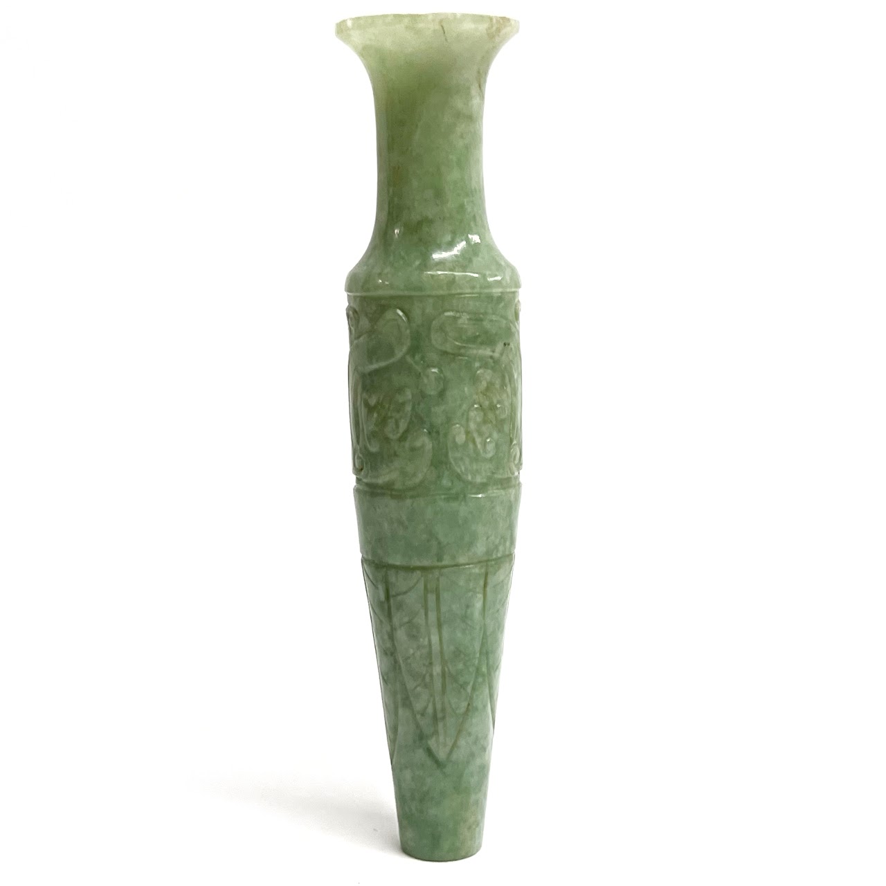 Jade Carved Small Bud Vase