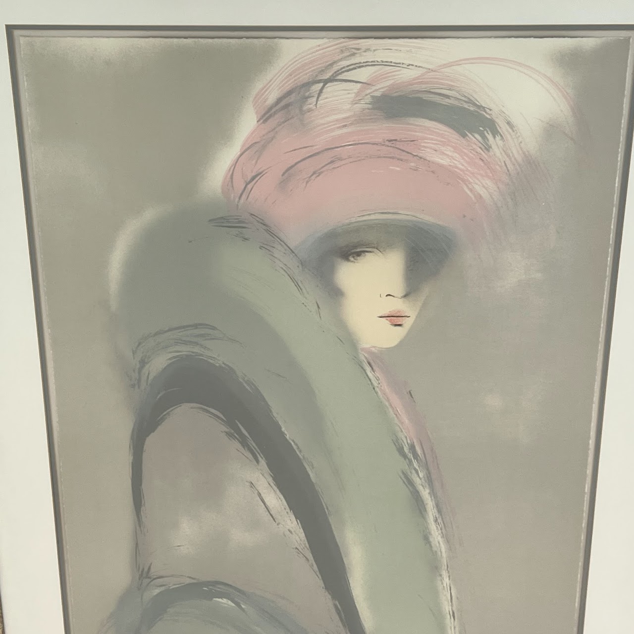 Vicky Montesinos 'The Gray Lady' Signed Figurative Lithograph