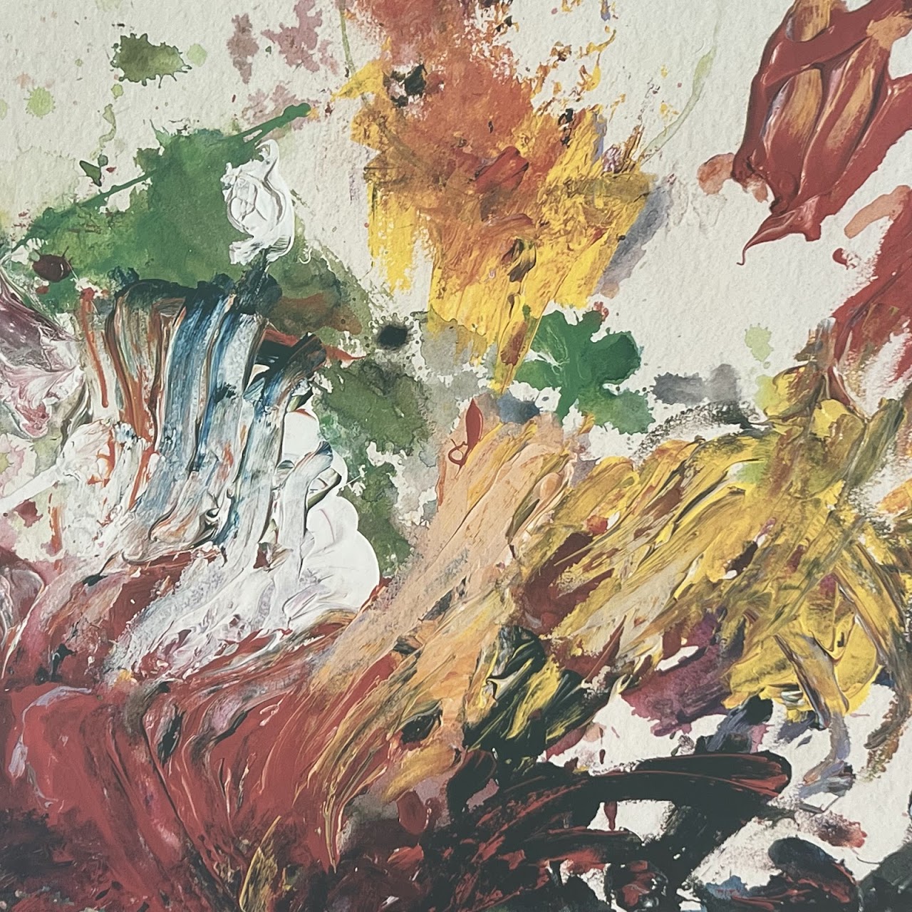 After Cy Twombly Floral Print