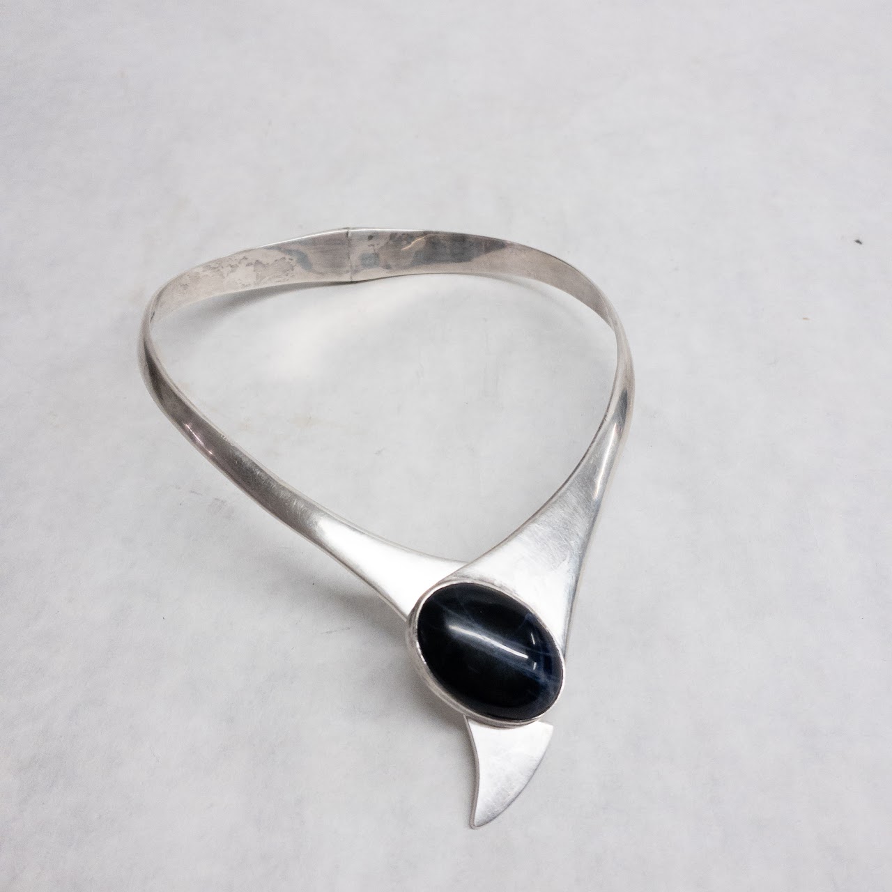 Taxco Mexican 950 Silver Cabochon Choker