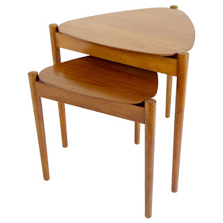 West Elm Retro Tripod Nesting Table Pair