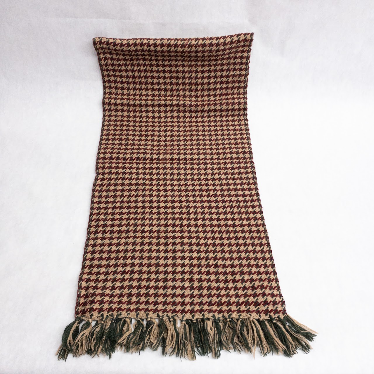 Emporio Armani Vintage Wool Houndstooth Scarf