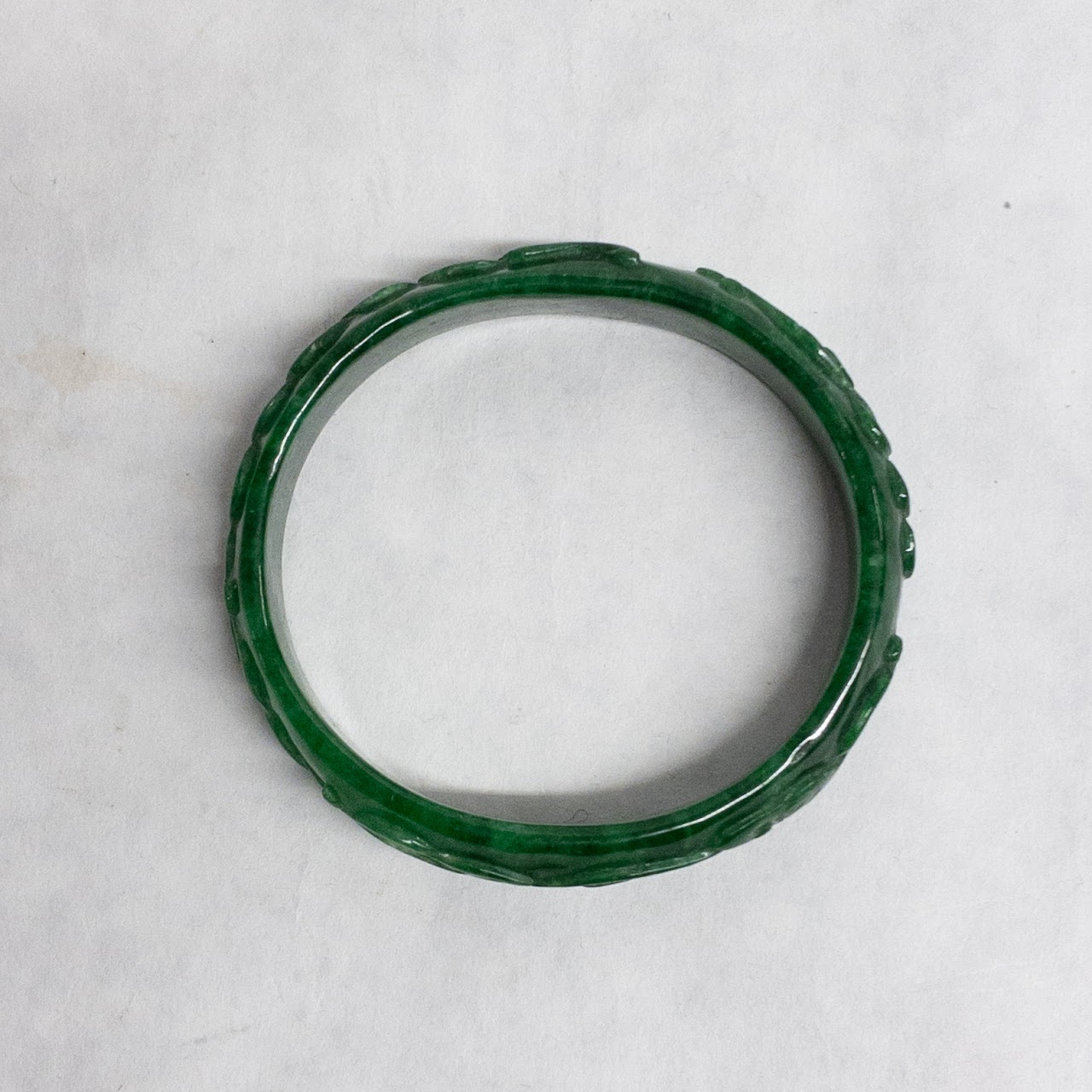 Chinese Carved Jade Child's Bracelet