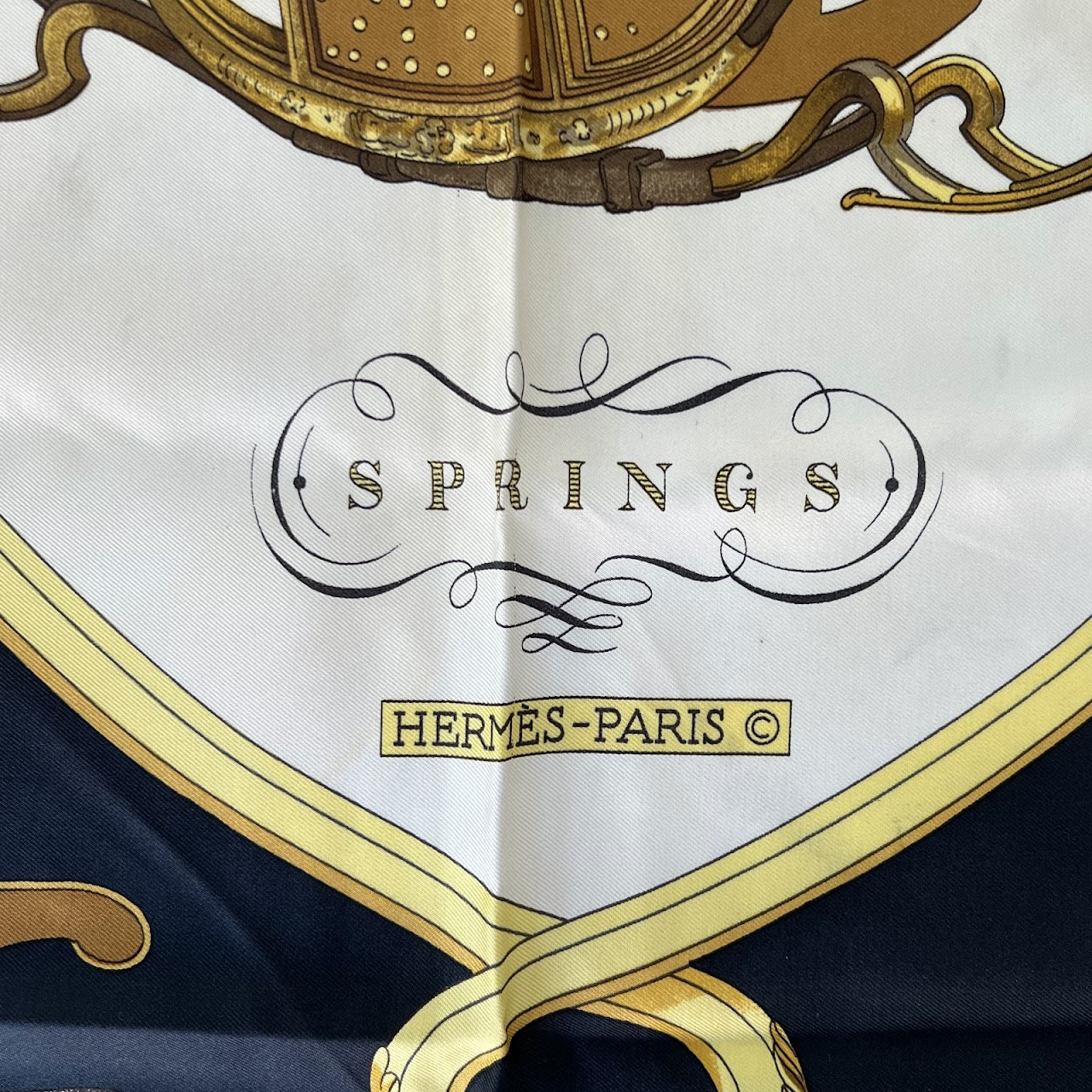 Hermès Springs Carre 90 Silk Scarf