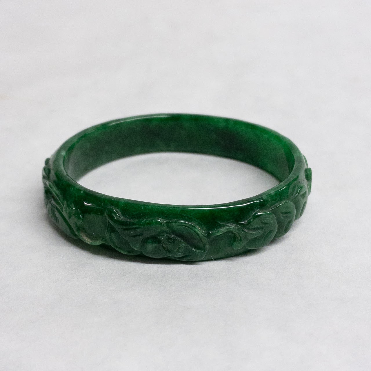 Chinese Carved Jade Child's Bracelet