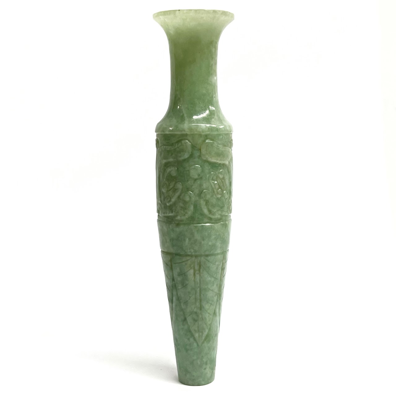 Jade Carved Small Bud Vase