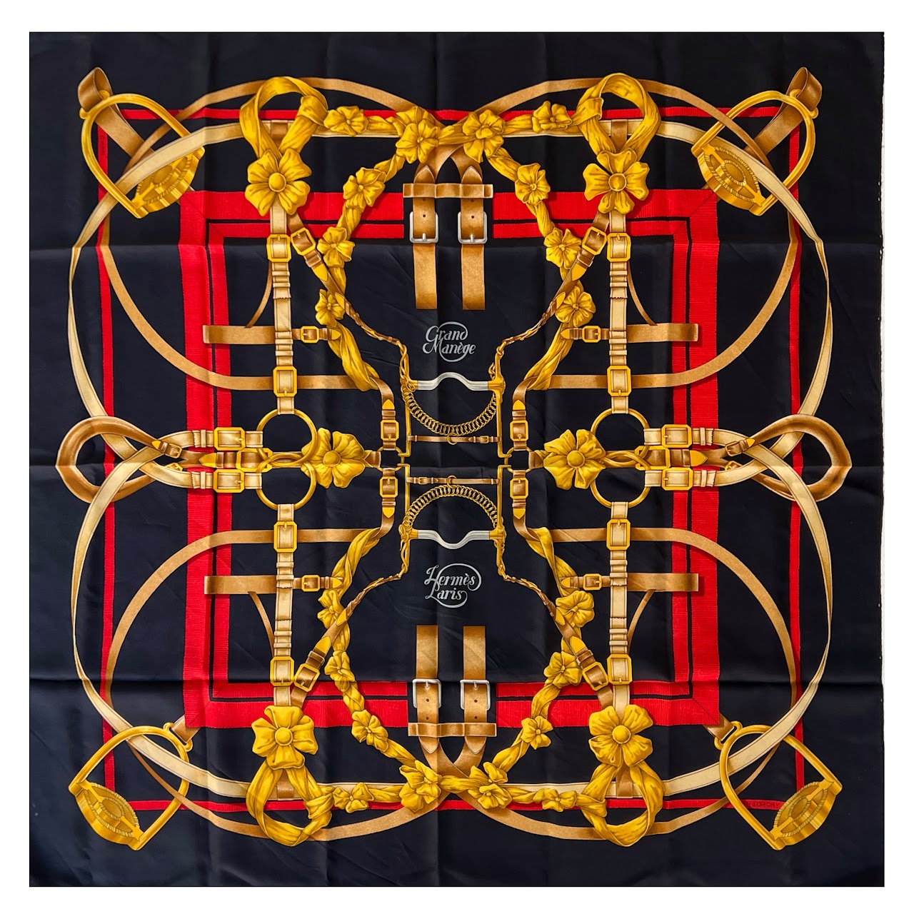 Hermès Grand Manege Carre 90 Silk Scarf