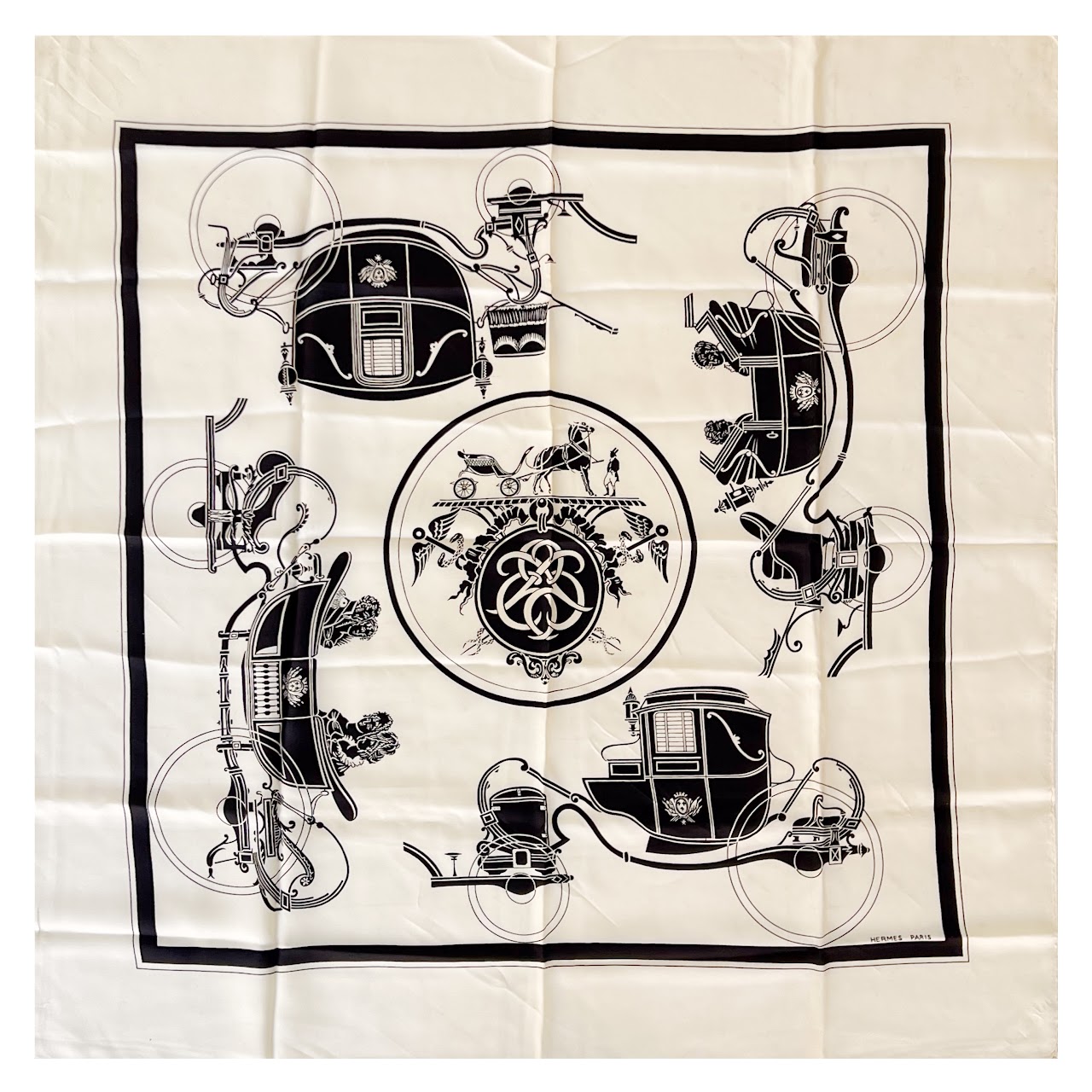 Hermès Ex Libris Carre 90 Silk Scarf