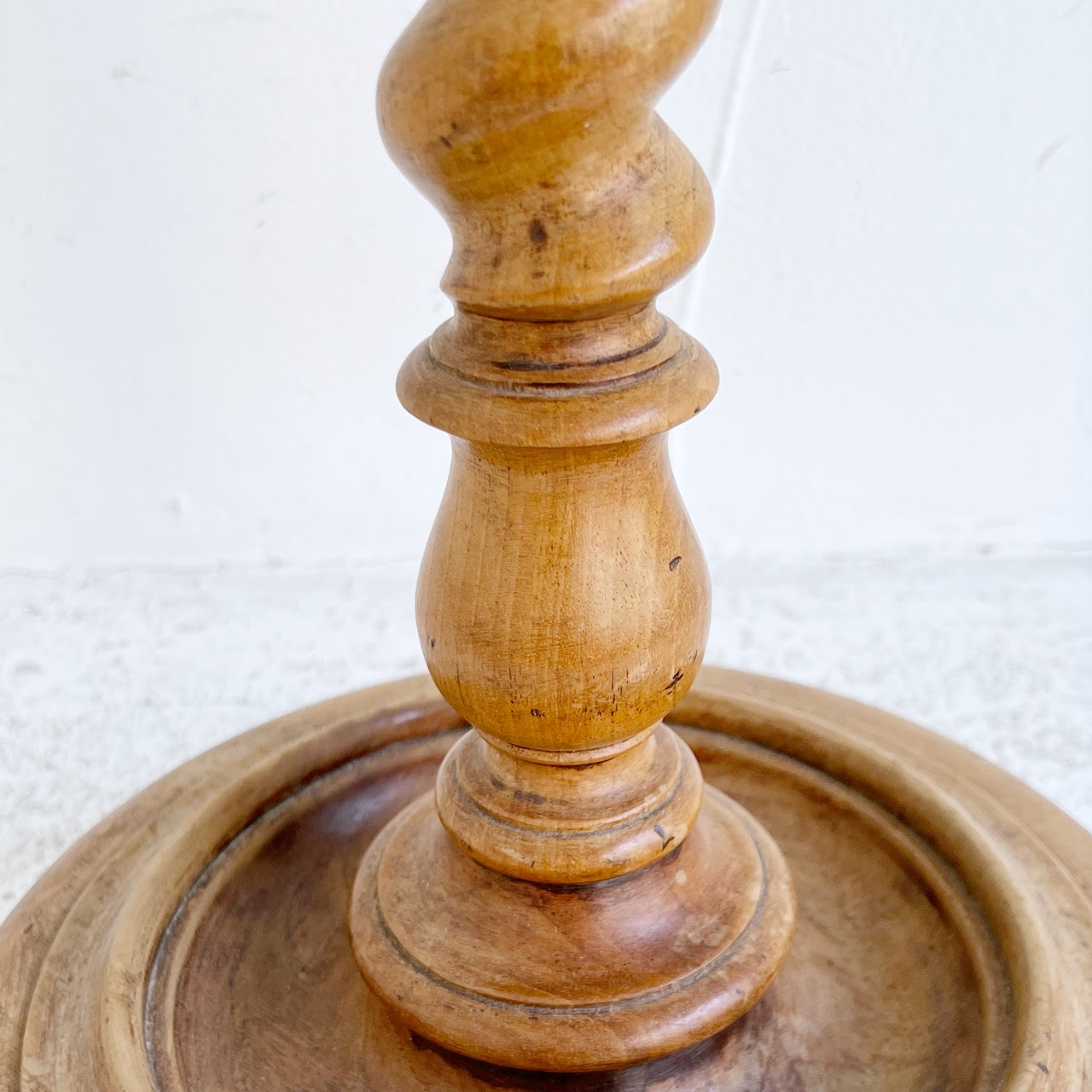 Antique Yew Barley Twist Wine Serving Table