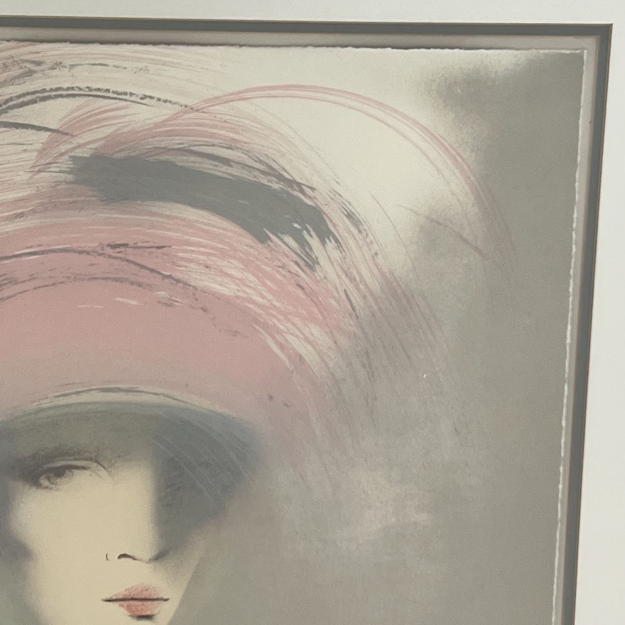 Vicky Montesinos 'The Gray Lady' Signed Figurative Lithograph