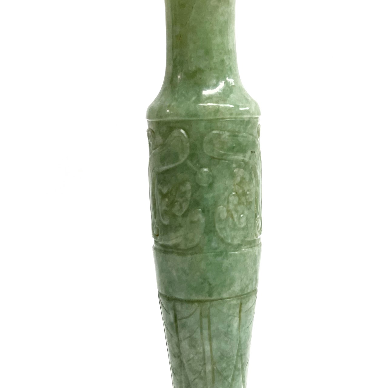 Jade Carved Small Bud Vase