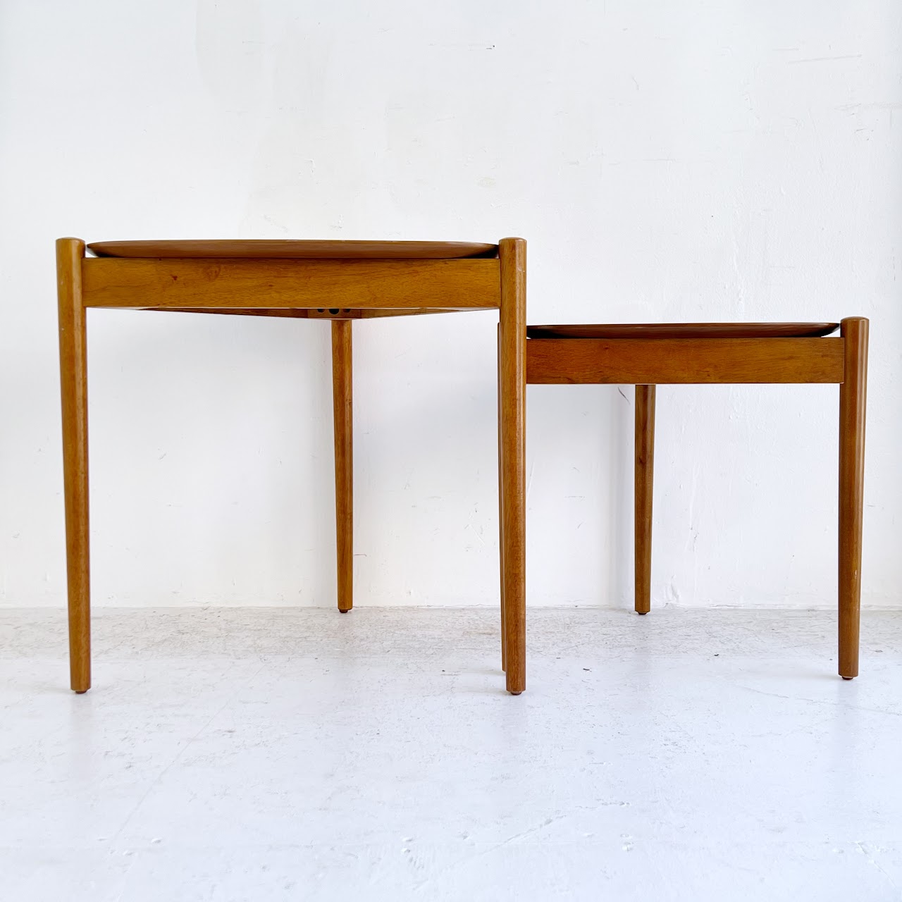 West Elm Retro Tripod Nesting Table Pair