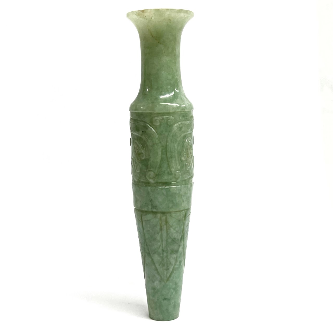 Jade Carved Small Bud Vase