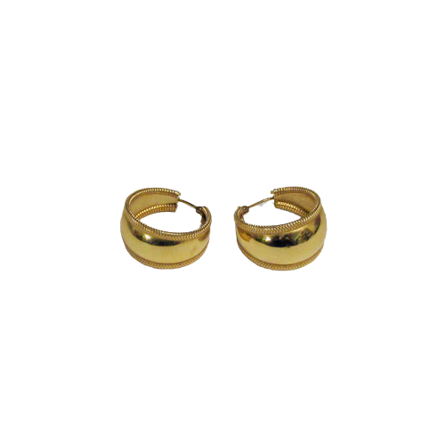 14K Gold Tapered Ribbon Pierced Earrings