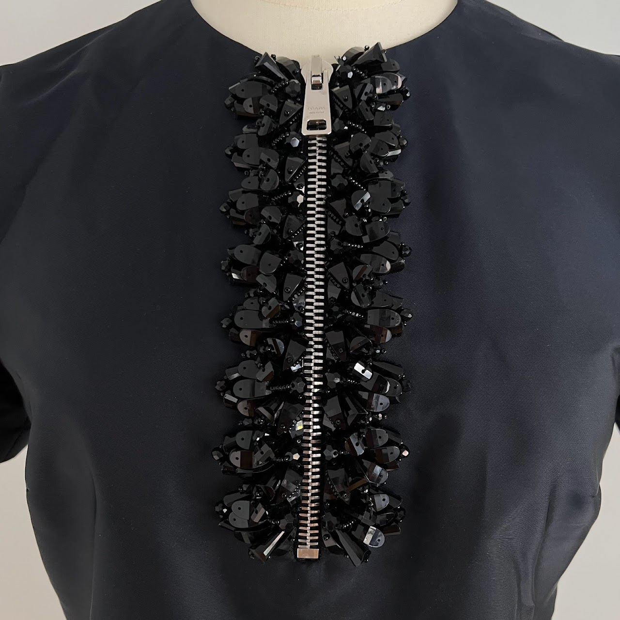 Prada Embellished Dark Blue Dress