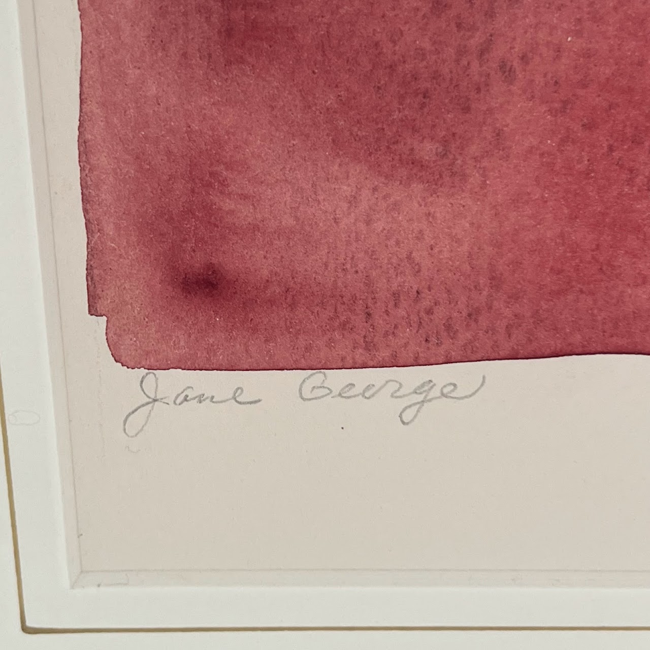 Jane George Contemporary Abstract Signed Watercolor Painting