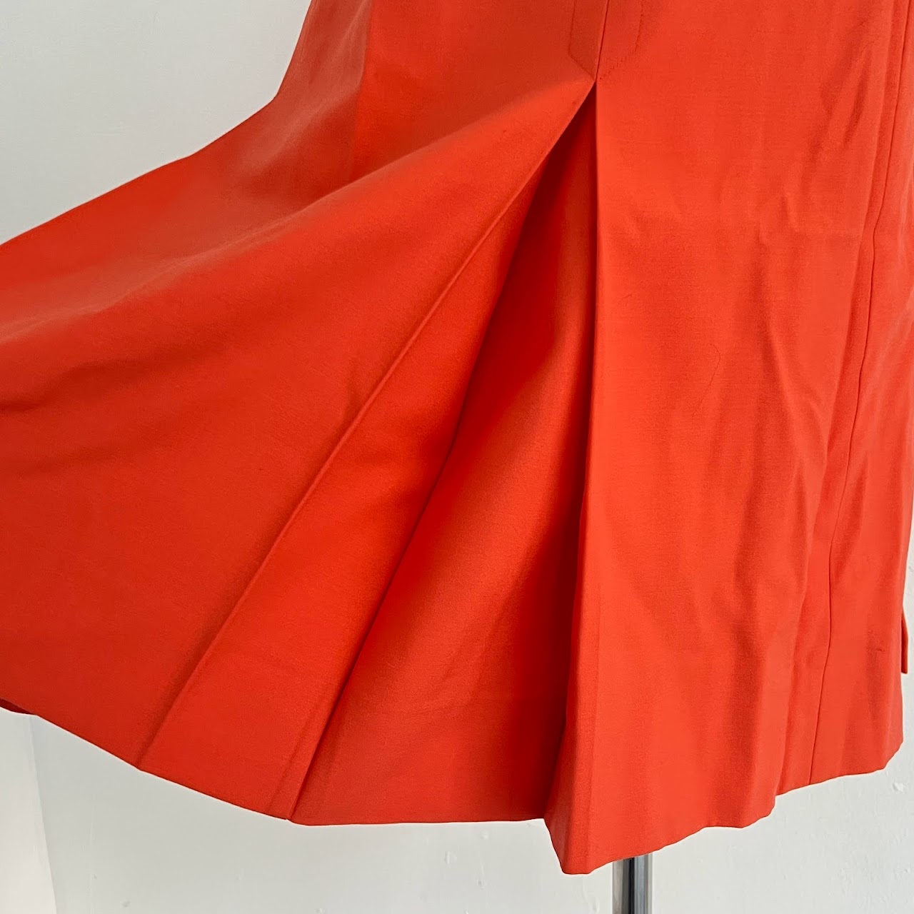 Givenchy Nouvelle Boutique Vintage Pumpkin Colored Pleated Skirt