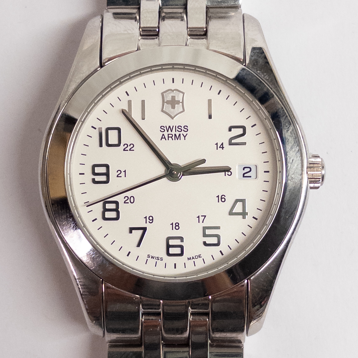 Victorinox Swiss Army Stainless Steel Datejust Wristwatch