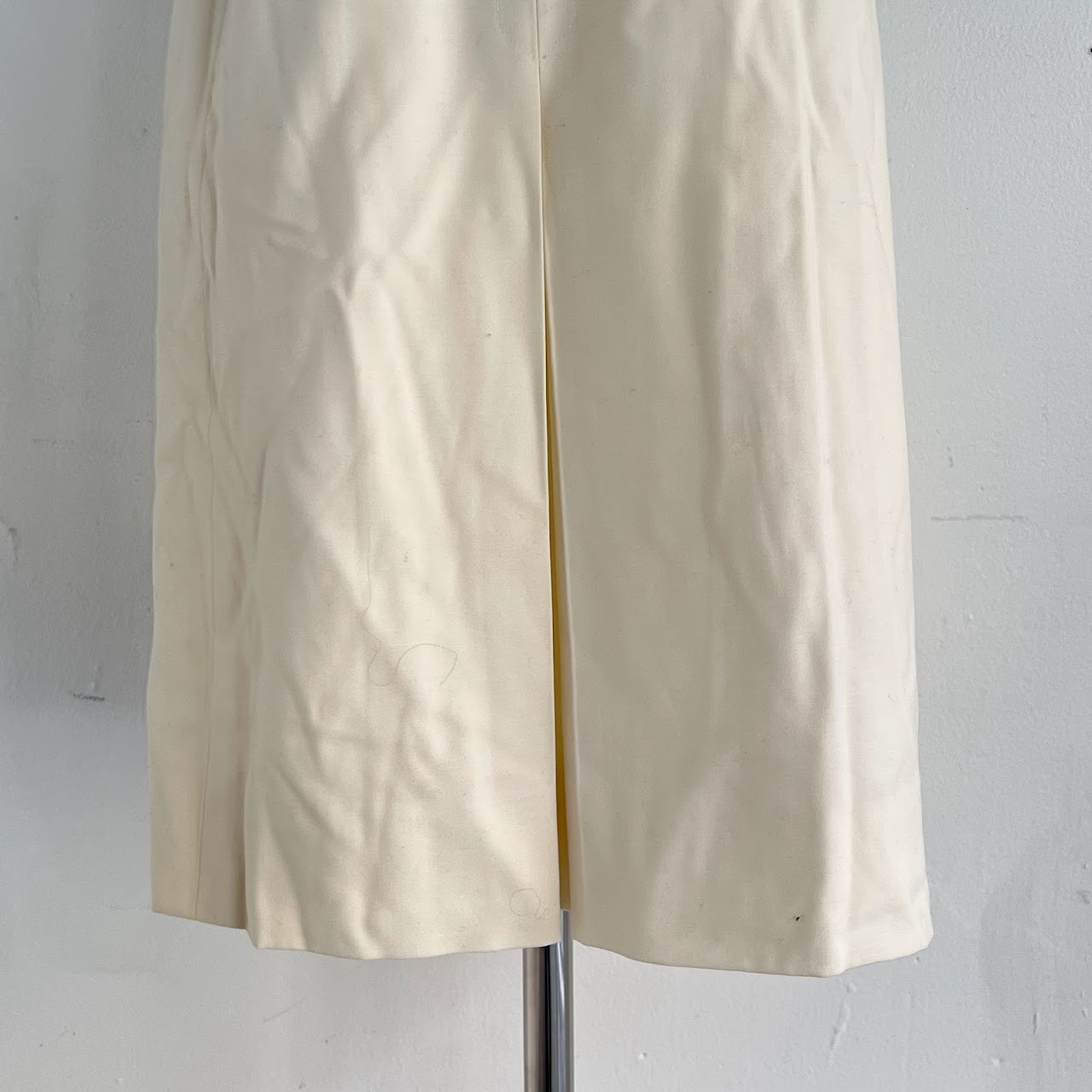 Givenchy Nouvelle Boutique Vintage Cream Colored Pleated Skirt