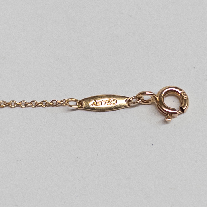 18K Gold Tiffany & Co. X Elsa Peretti Rolo Chain Necklace and Pendant