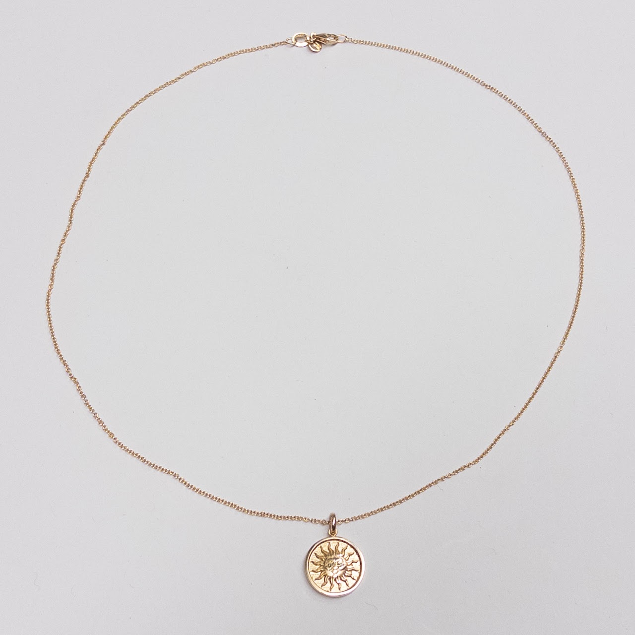 14K Gold Zoe Lev 'You Are My Sunshine' Pendant and Necklace