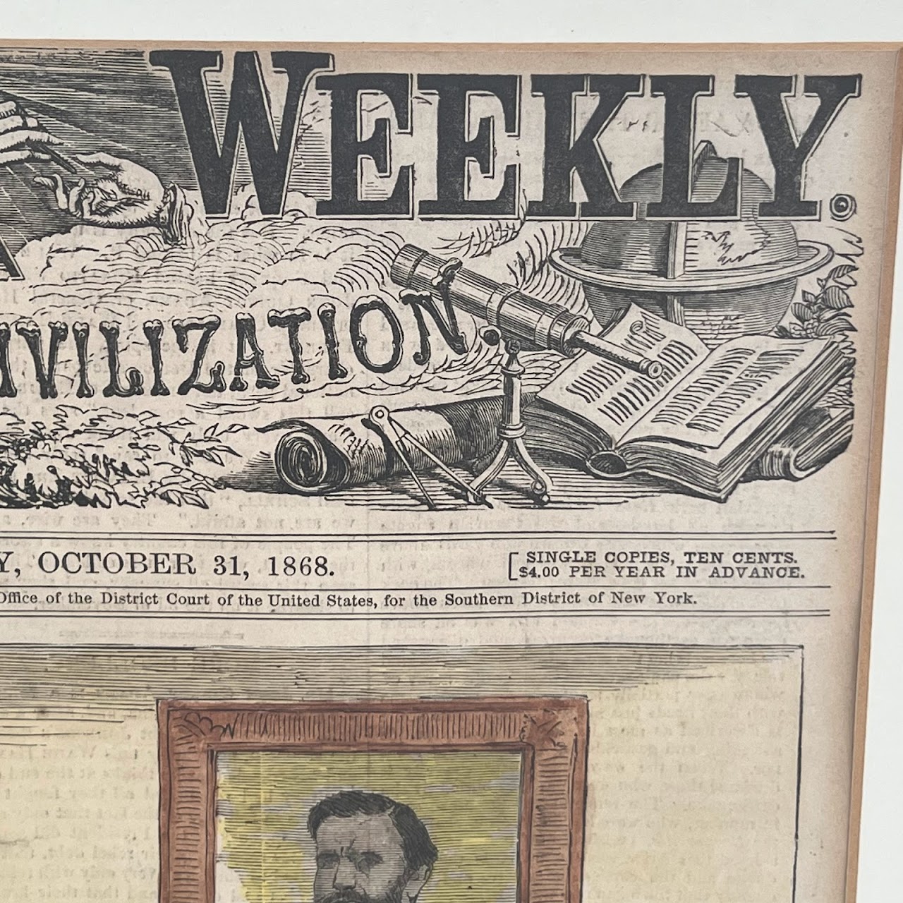 Harper's Weekly 1868 Winslow Homer Engraved Periodical Plate
