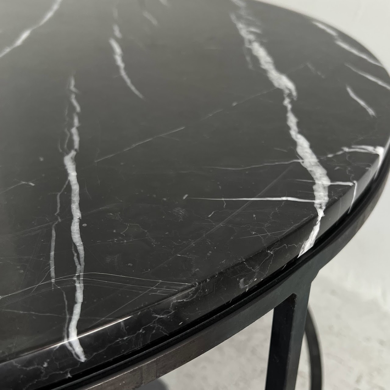 Black Marble Top Cocktail Table