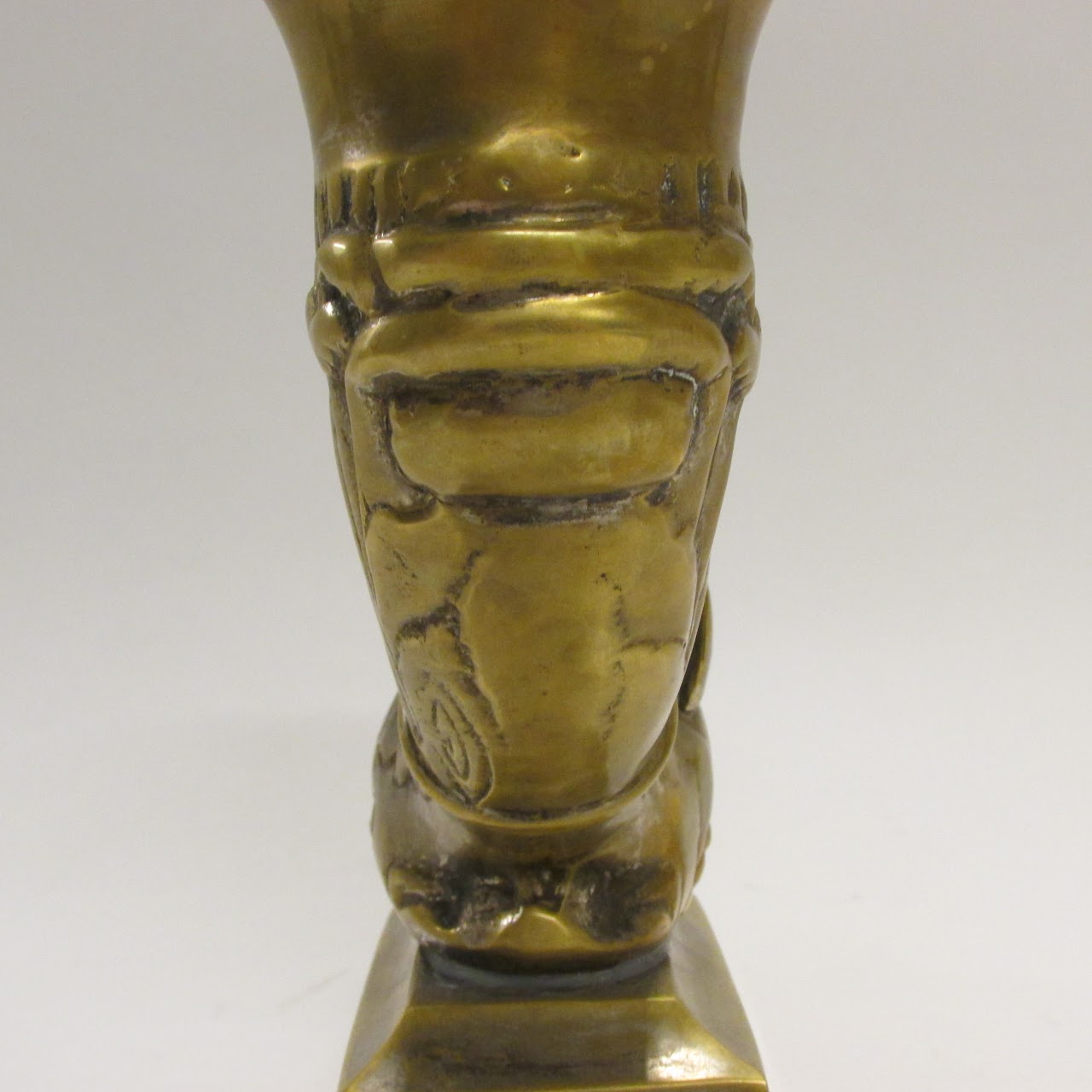 Brass Wolf Head Rhyton