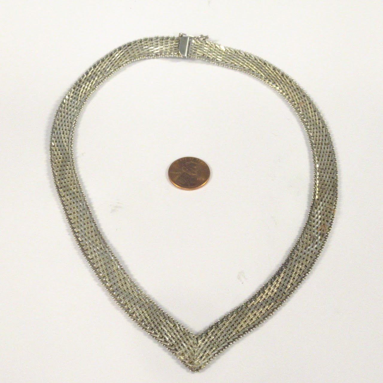 Sterling Silver Premex Woven Collar Necklace