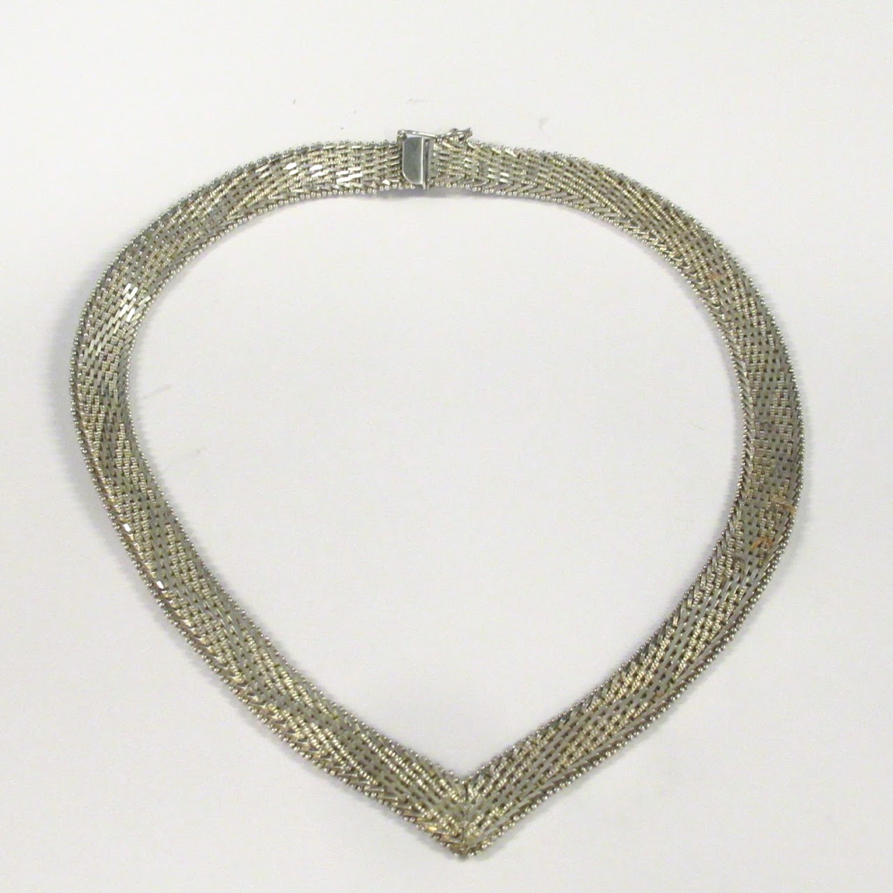 Sterling Silver Premex Woven Collar Necklace