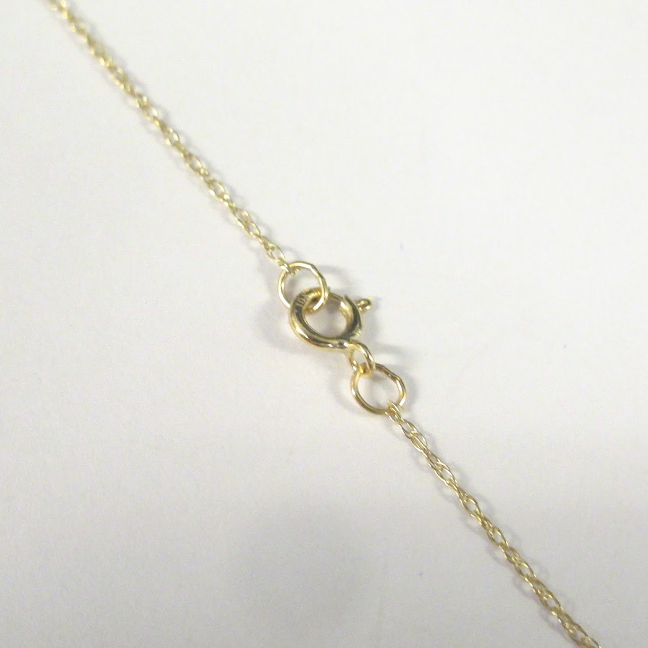 14K Gold & Floral Diamond Pendant Necklace