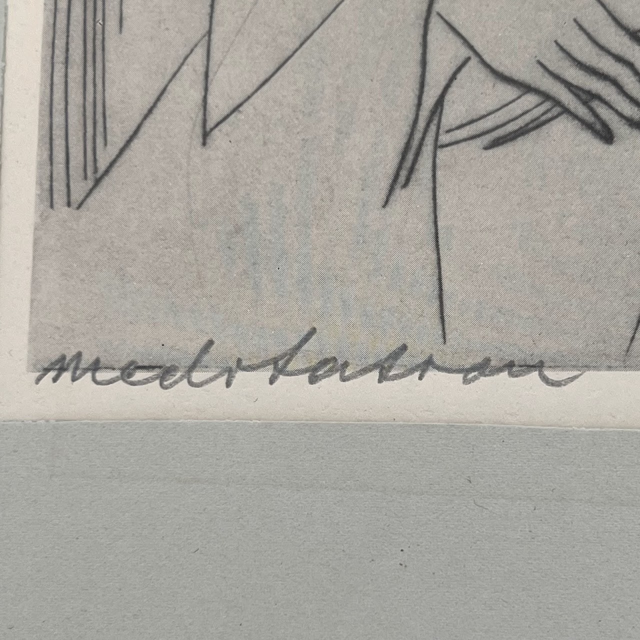 Isaac Lichtenstein 'Meditation' and 'Talmudists' Signed Bezalel School Bookplate Pair
