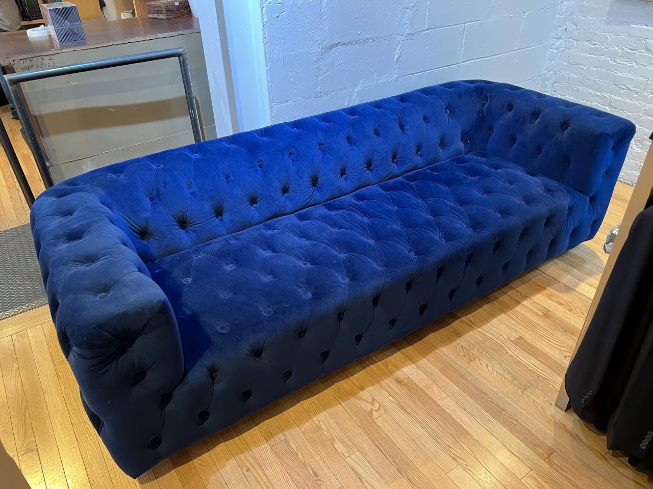 Blue Velvet Chesterfield Sofa