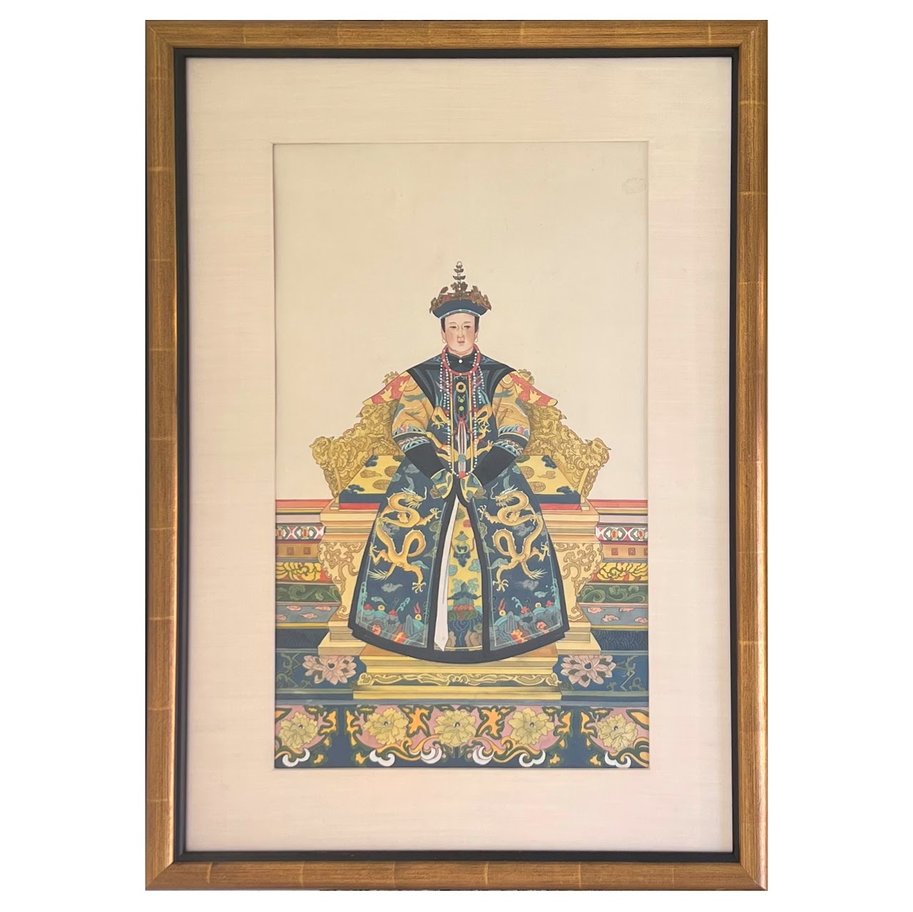 Chinese Watercolor and Gouache Ancestor Painting