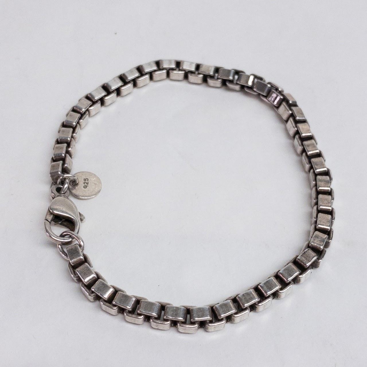 Tiffany & Co. Sterling Silver Box Link Bracelet NEEDS REPAIR