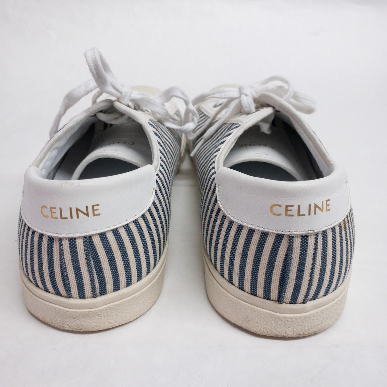 Céline Striped Canvas Sneakers