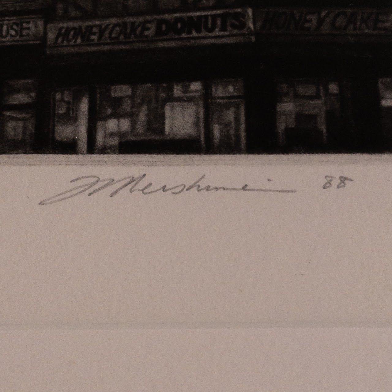 Frederick Mershimer Signed 'Rebuilding 8th Avenue' Mezzotint