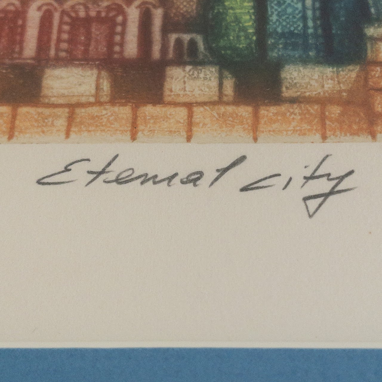 Amram Ebgi Signed 'Eternal City' Etching