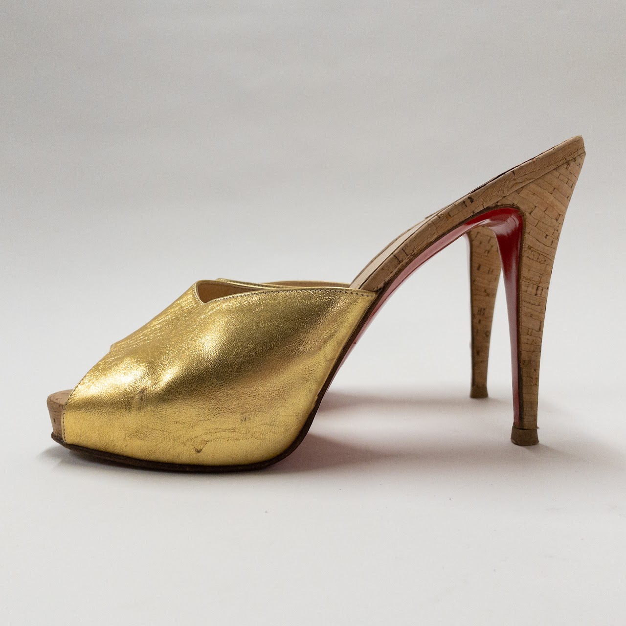 Christian Louboutin Cork Heel Mules