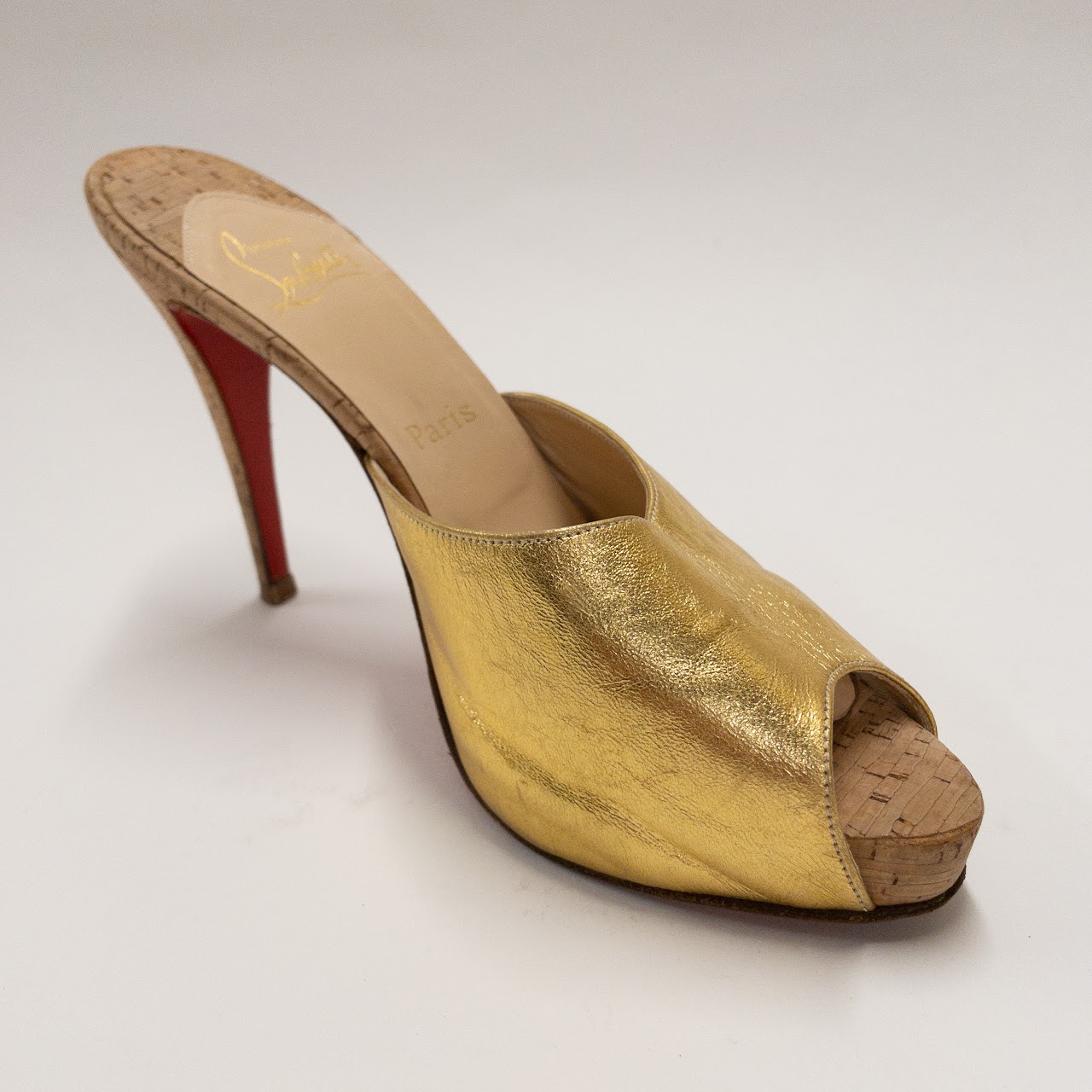 Christian Louboutin Cork Heel Mules