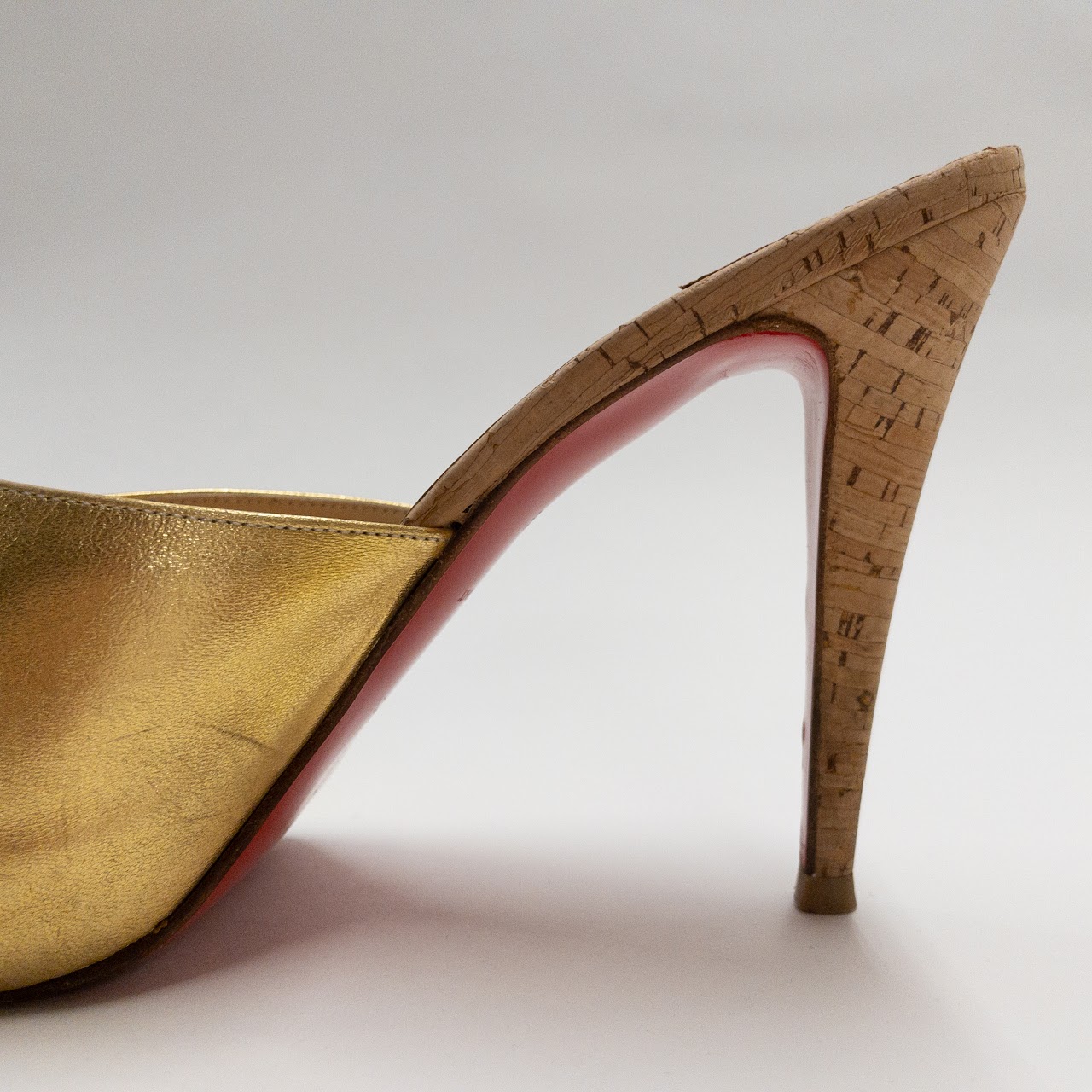 Christian Louboutin Cork Heel Mules