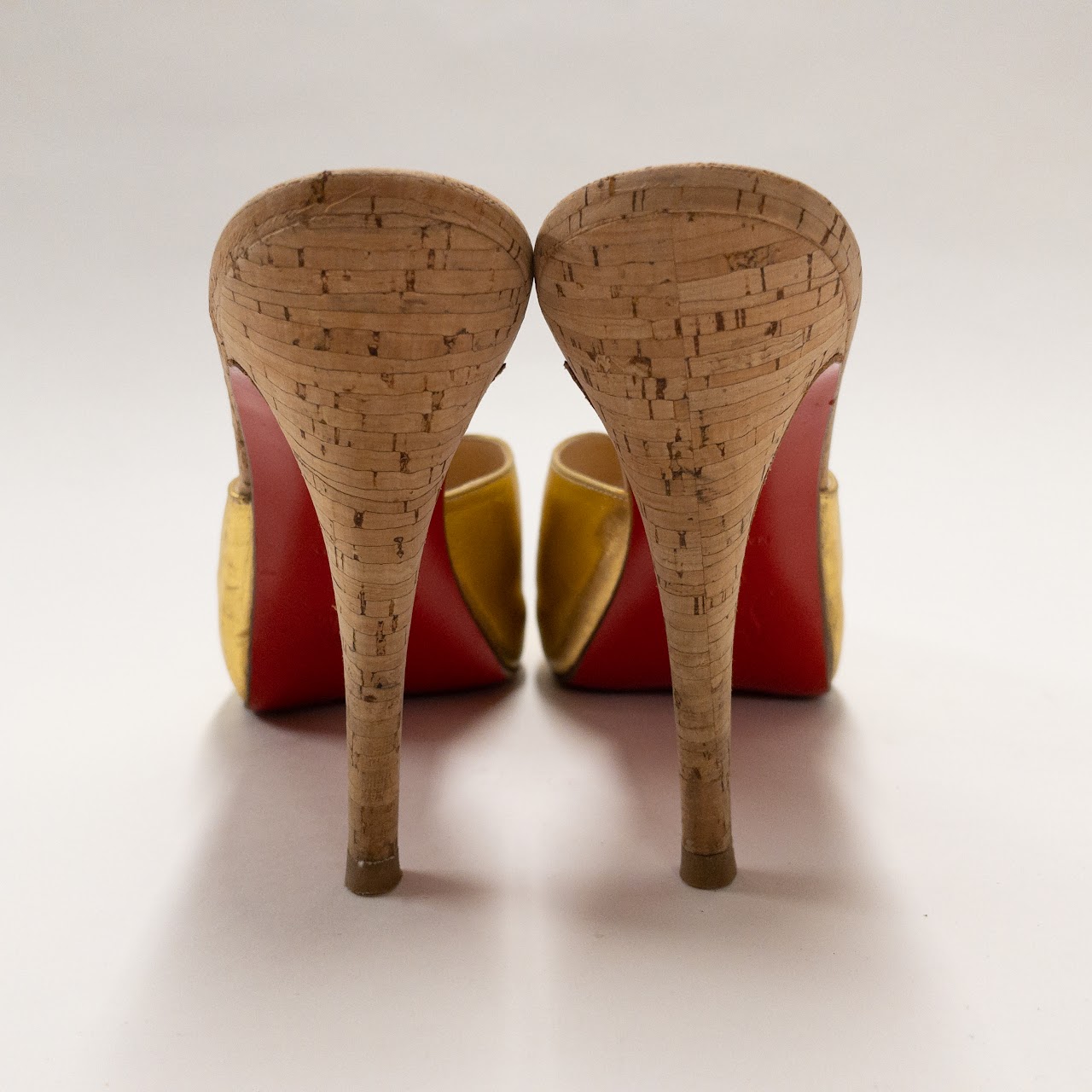 Christian Louboutin Cork Heel Mules