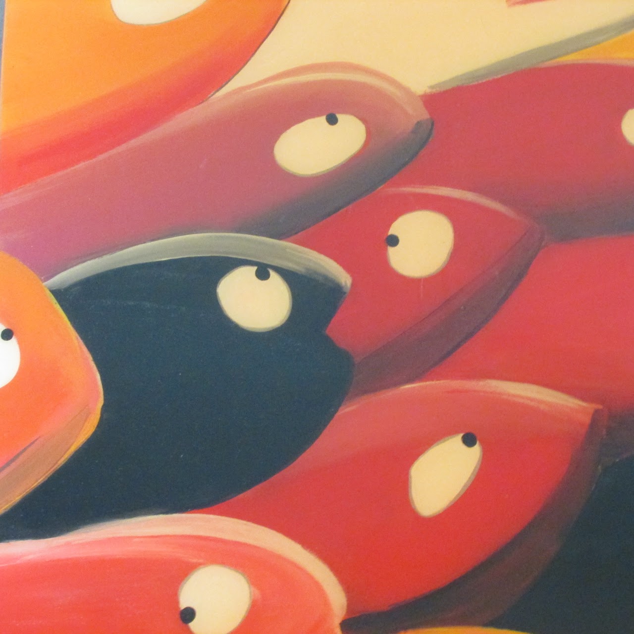 School of Fish Signed Contemporary Painting