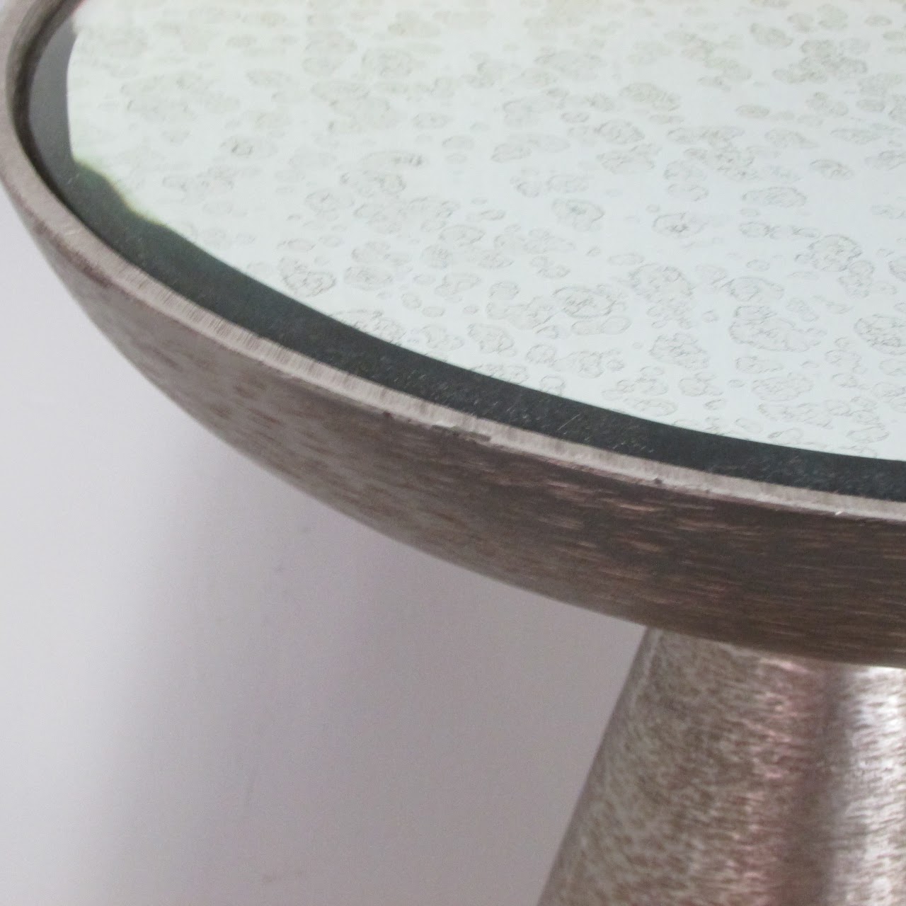 Fourhands Marlow Mod Brushed Nickel Pedestal Table