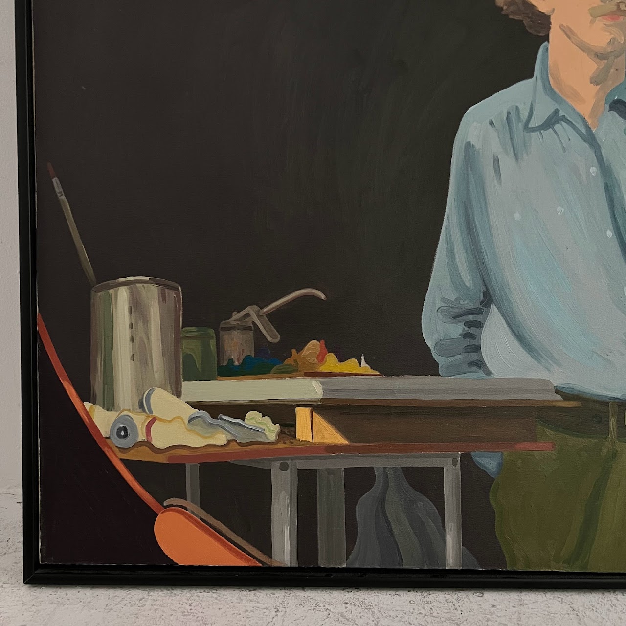 Self Portrait of the Artist Signed Oil Painting, 1970