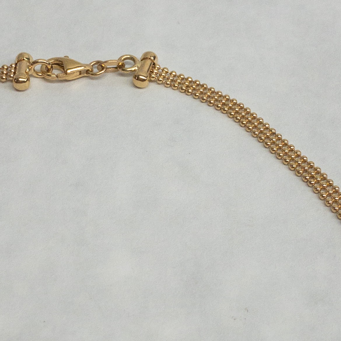 18K Gold Scalloped Chain Necklace