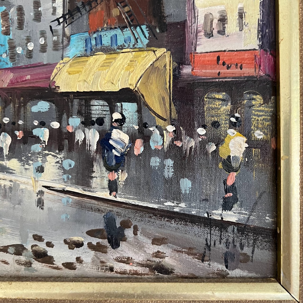 Antonio DeVity Signed Paris Street Scene Oil Painting