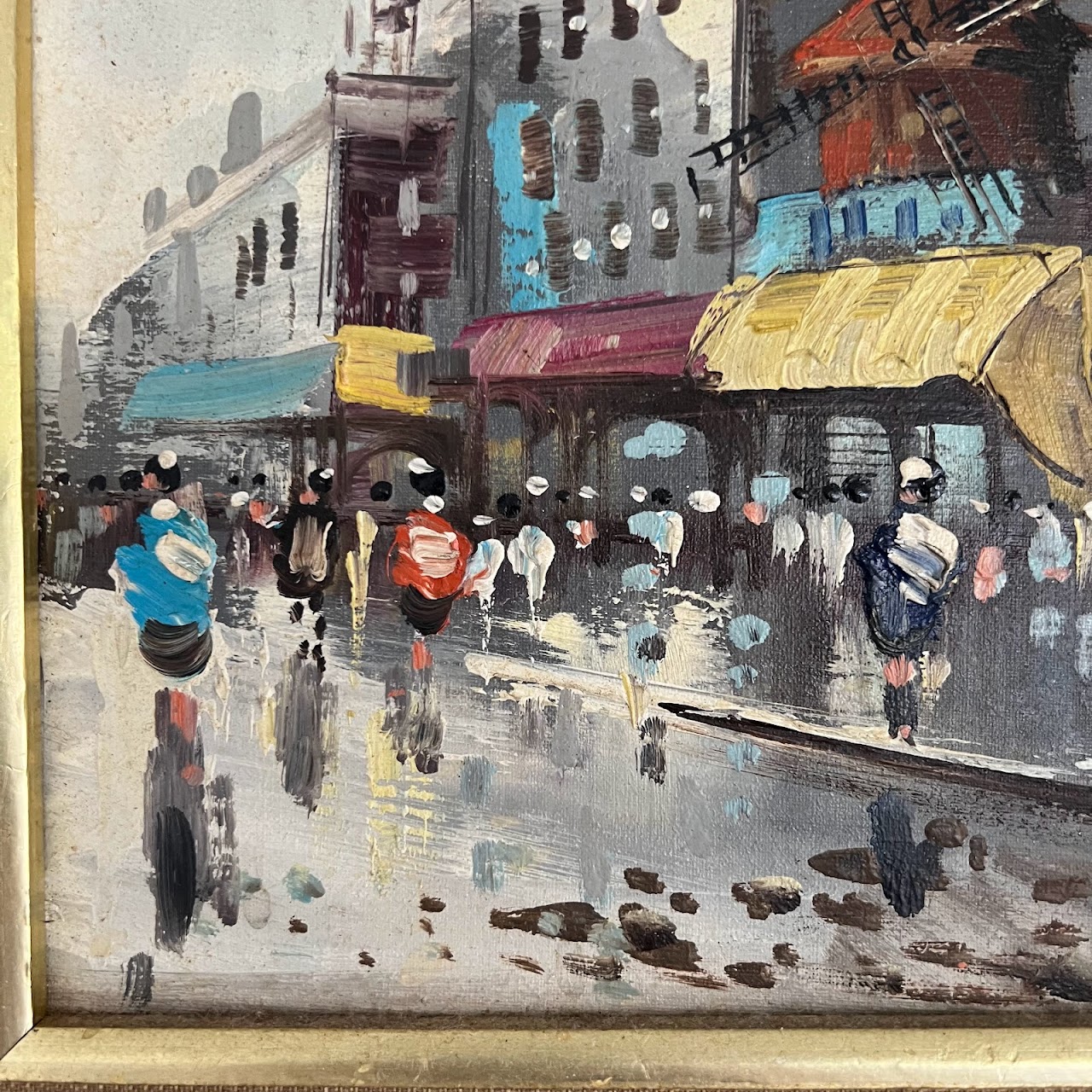 Antonio DeVity Signed Paris Street Scene Oil Painting