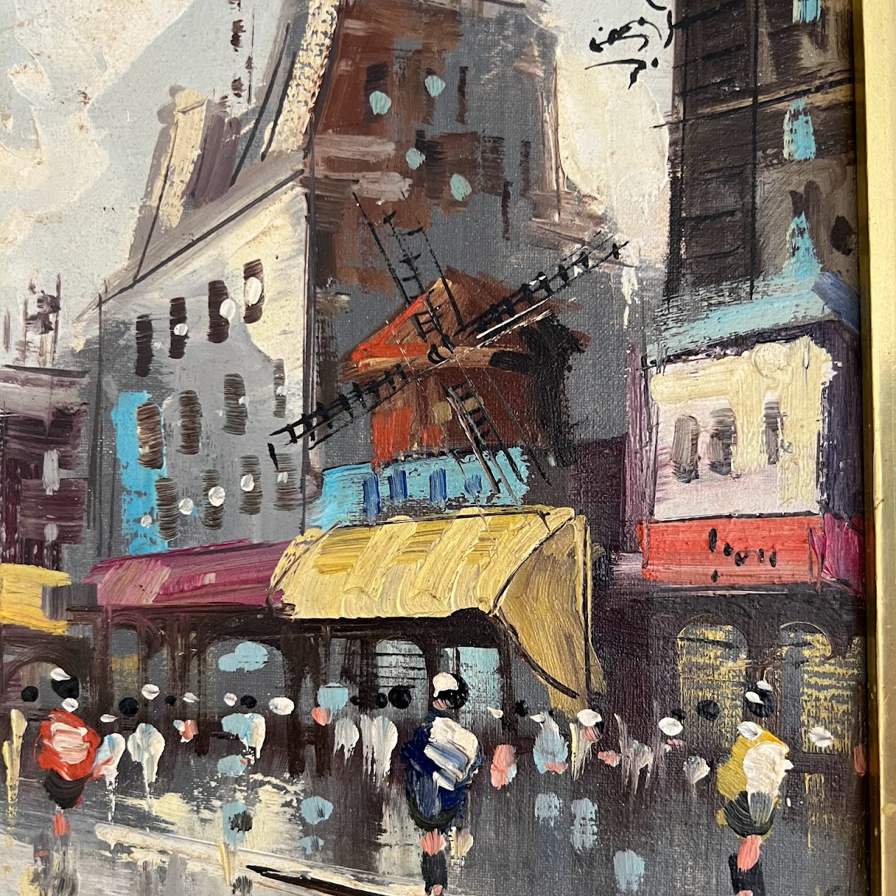 Antonio DeVity Signed Paris Street Scene Oil Painting